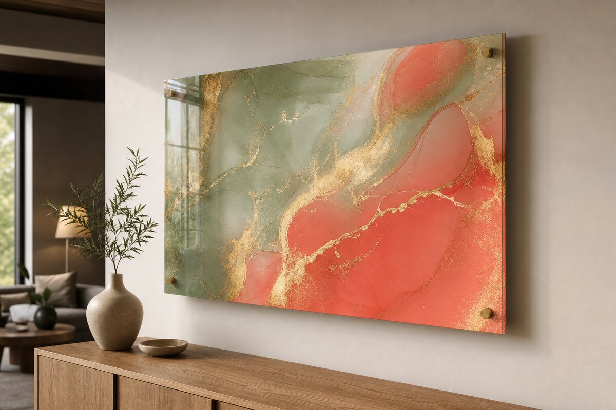Plexiglass personnalisé — rendu brillant, décoration intérieure