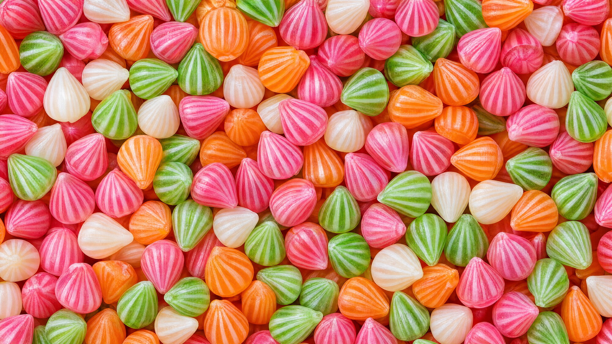 Papier peint bonbons berlingots multicolores dynamique