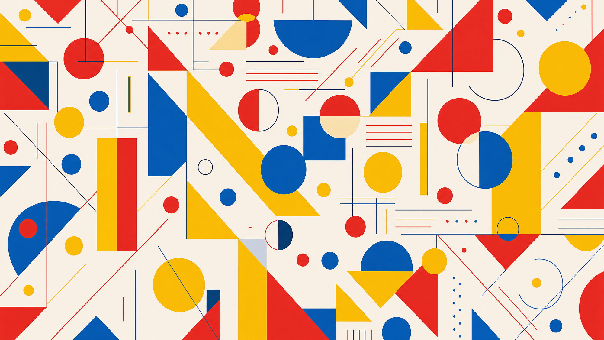 Papier peint géométrique moderne multicolore