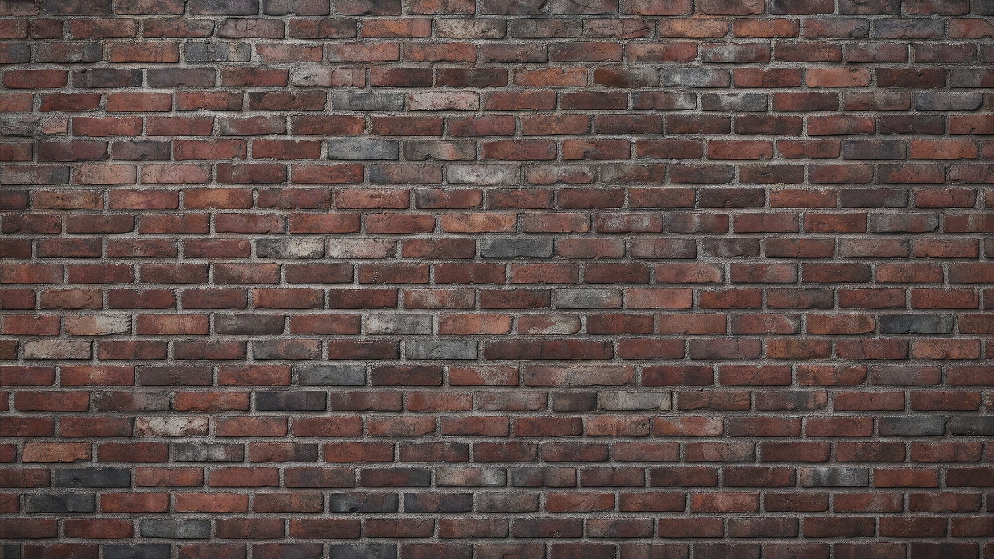 Papier peint mur de briques industrielles rouge gris