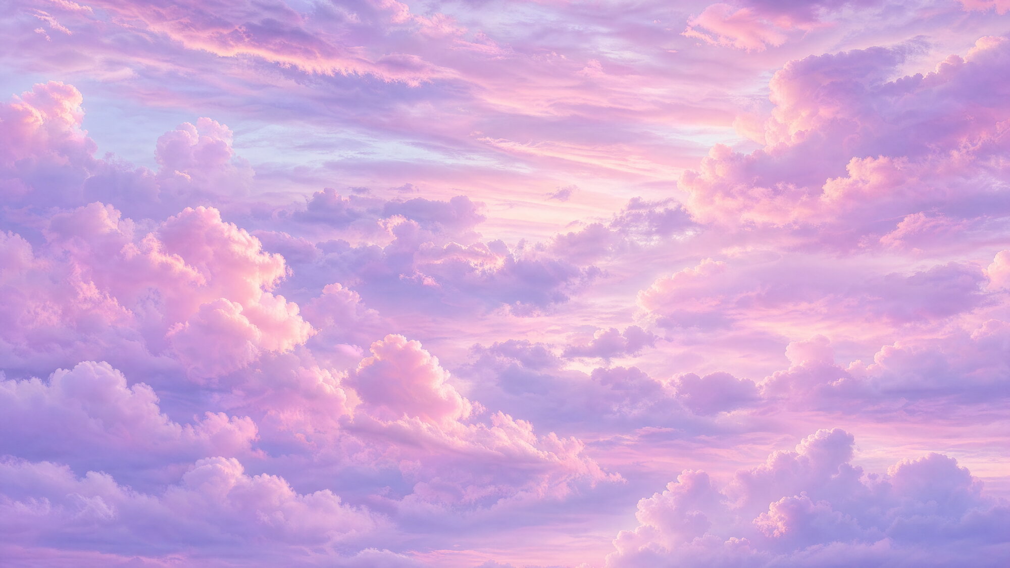 Papier peint nuages lavande au crépuscule