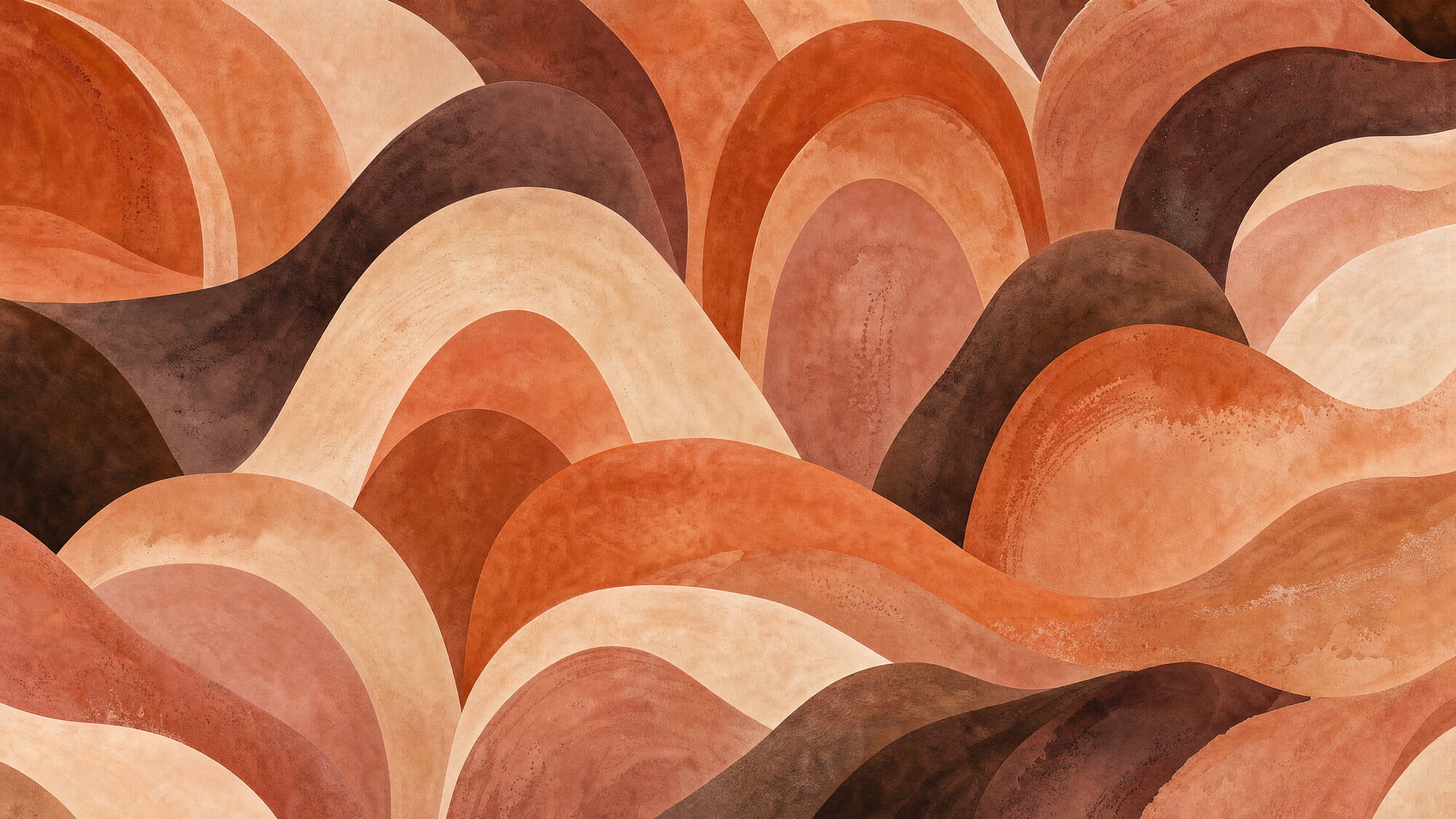 Papier peint panoramique Arches organiques terreuses