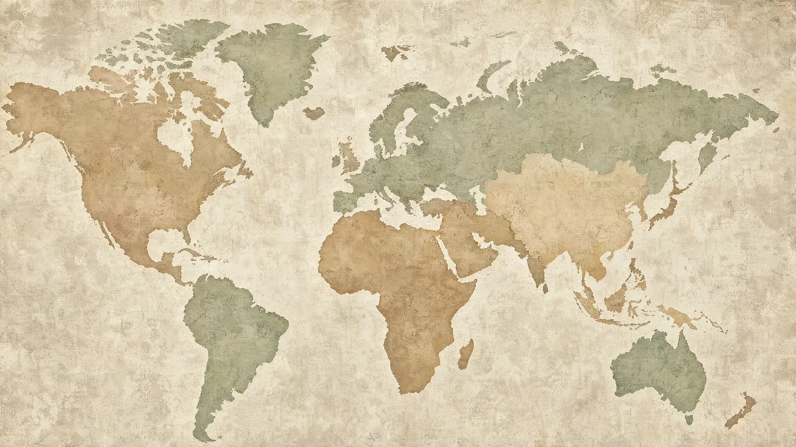Papier peint décoratif carte du monde vintage