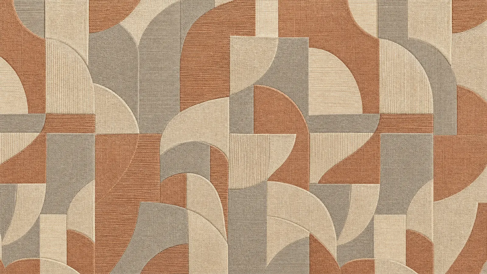 Papier peint panoramique Jacquard contemporain sculptural