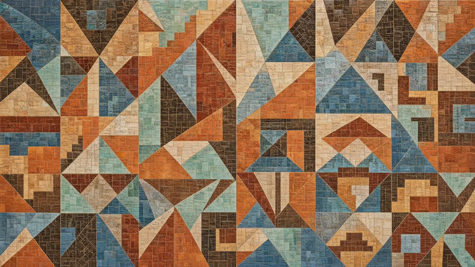 Papier peint panoramique Mosaïque Artisanal Automnal