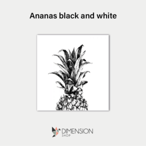 tableau-ananas-black-and-white
