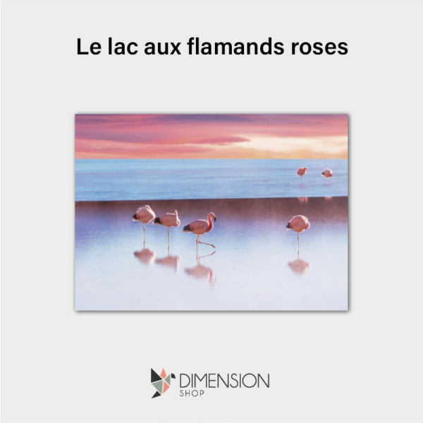 tableau-le-lac-au-flamands-roses