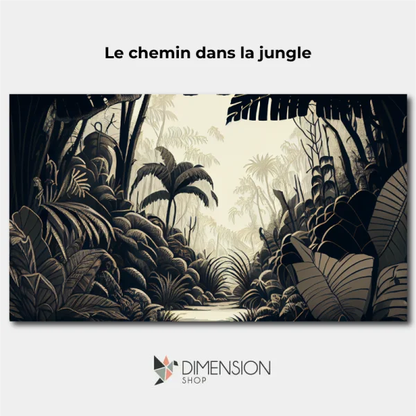 papier peint chemin dans la jungle