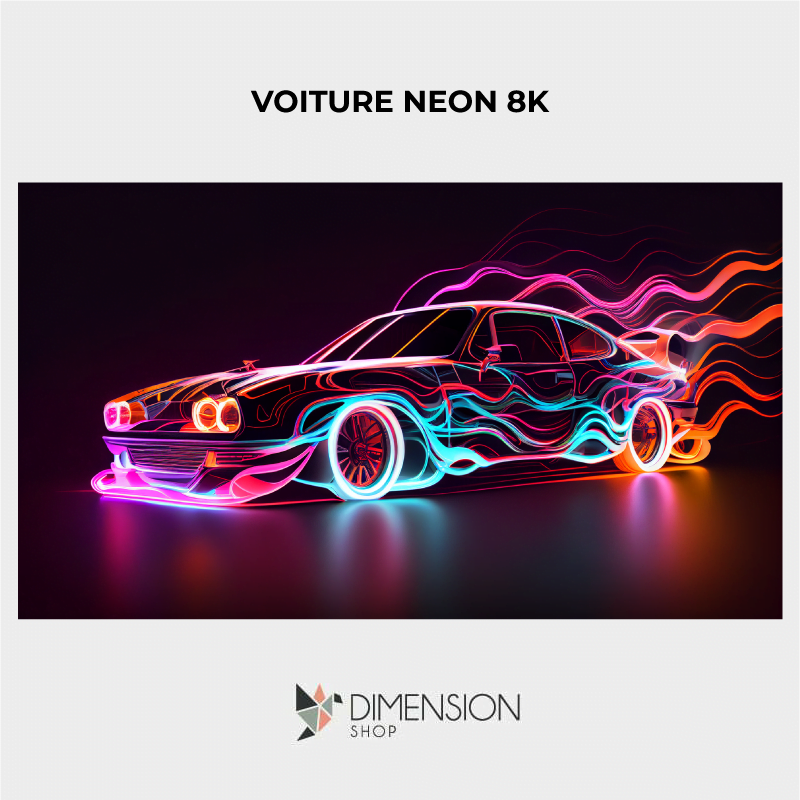 Papier Peint Voiture Neon 8K